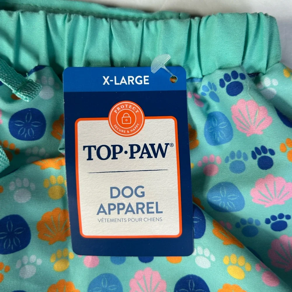 NEW Top Paw Seashell Dog Shorts Trunks XL